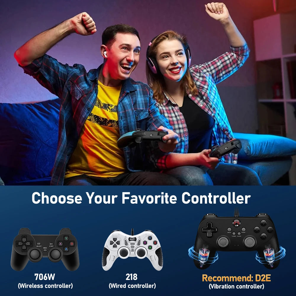 500G Retro Gaming HDD Console with 38200+ Games for XBOX/PS3/PS2/Switch/Wii/WiiU/DC/NES