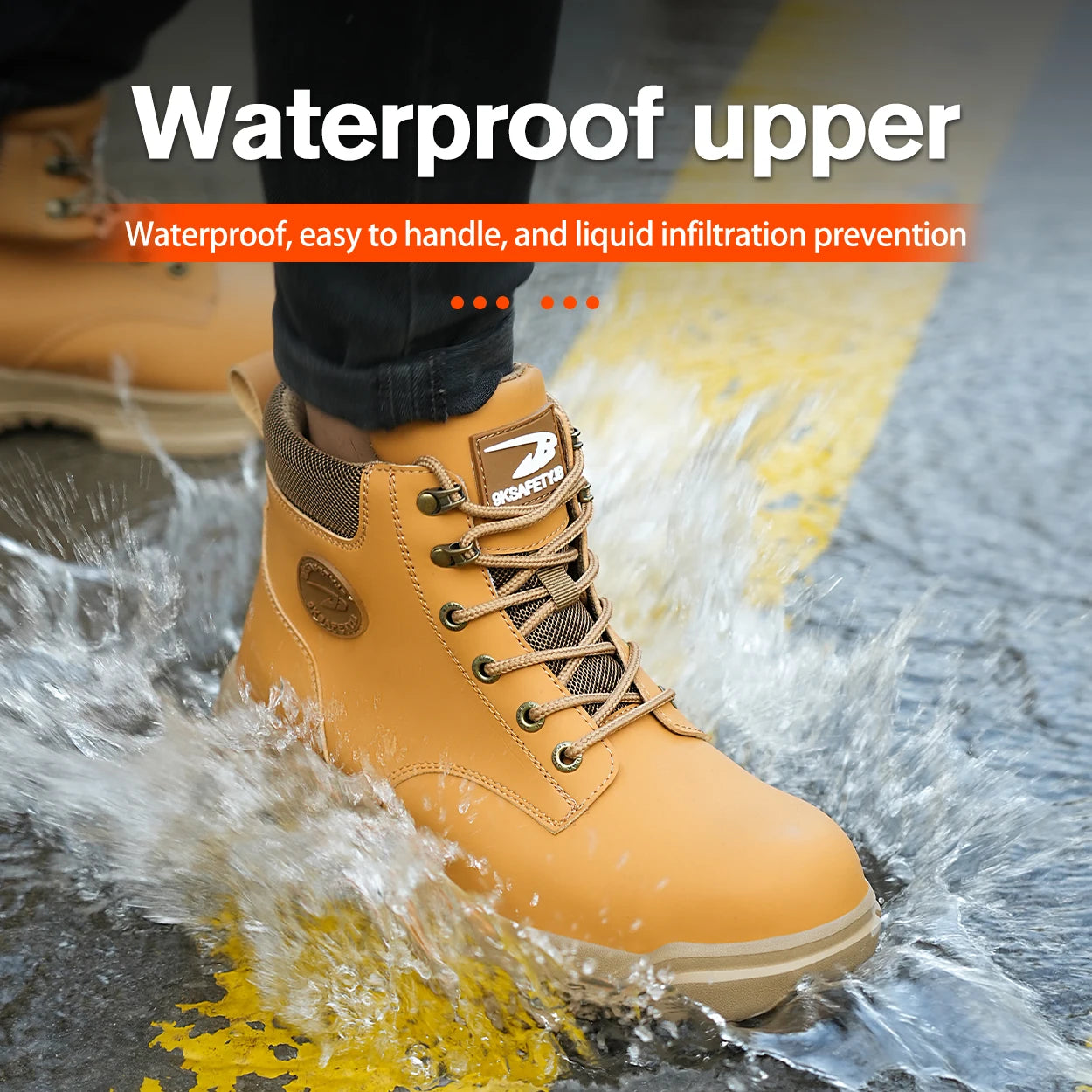 Department Name High Top PU Safety Shoes Anti Puncture
