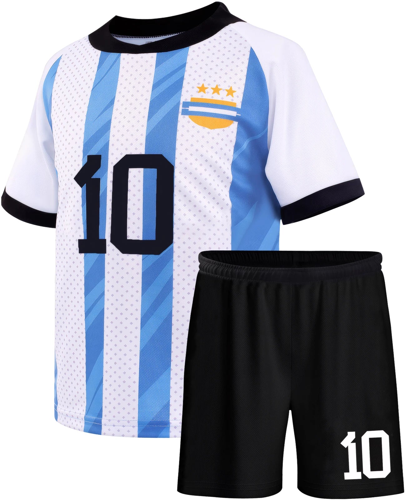 Children's football jersey sports training suit men's and women's 3-piece set loose jersey shorts with stockings