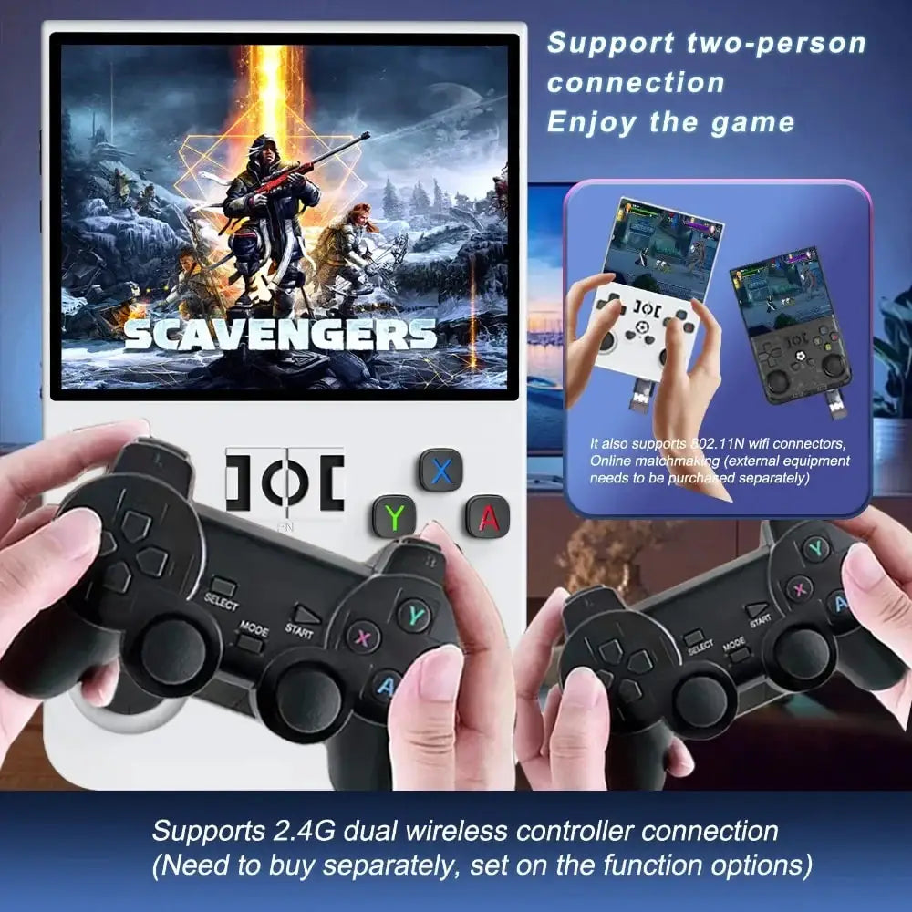 R36S RPO Retro 128G Handheld Game Console Linux System 3.5 Inch IPS Screen Portable Pocket Video Player 64GB 128GB Games