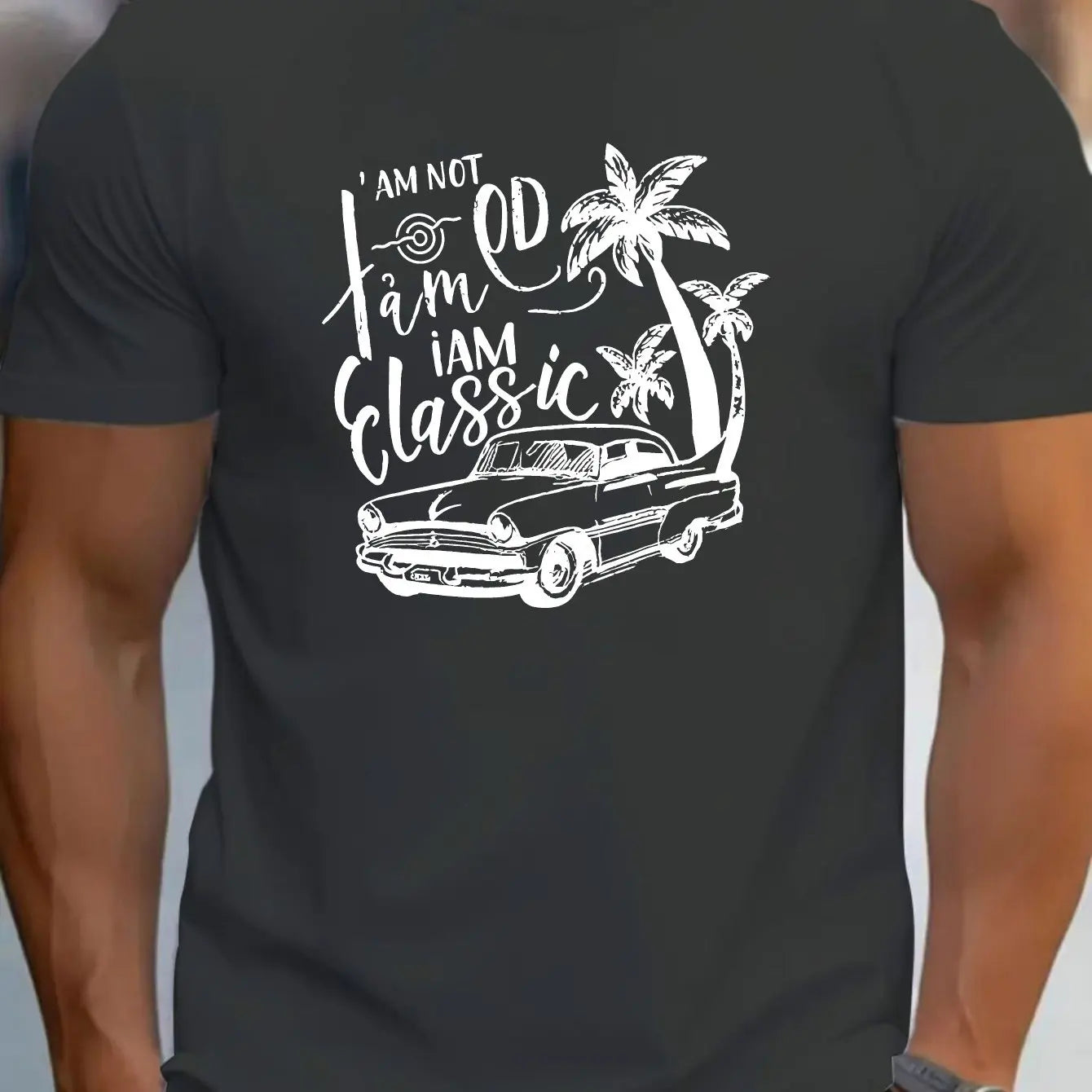 Fashion Print Cotton short-sleeved T-shirt American fashion trendy brand printed bottoming shirt for men and teenagers spring an