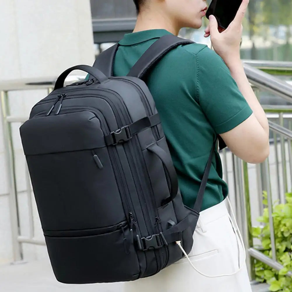 Travel Men Laptop Backpack Expandable Business Large Capacity School Backpack Expand Outdoor Backpack With USB Charging Port