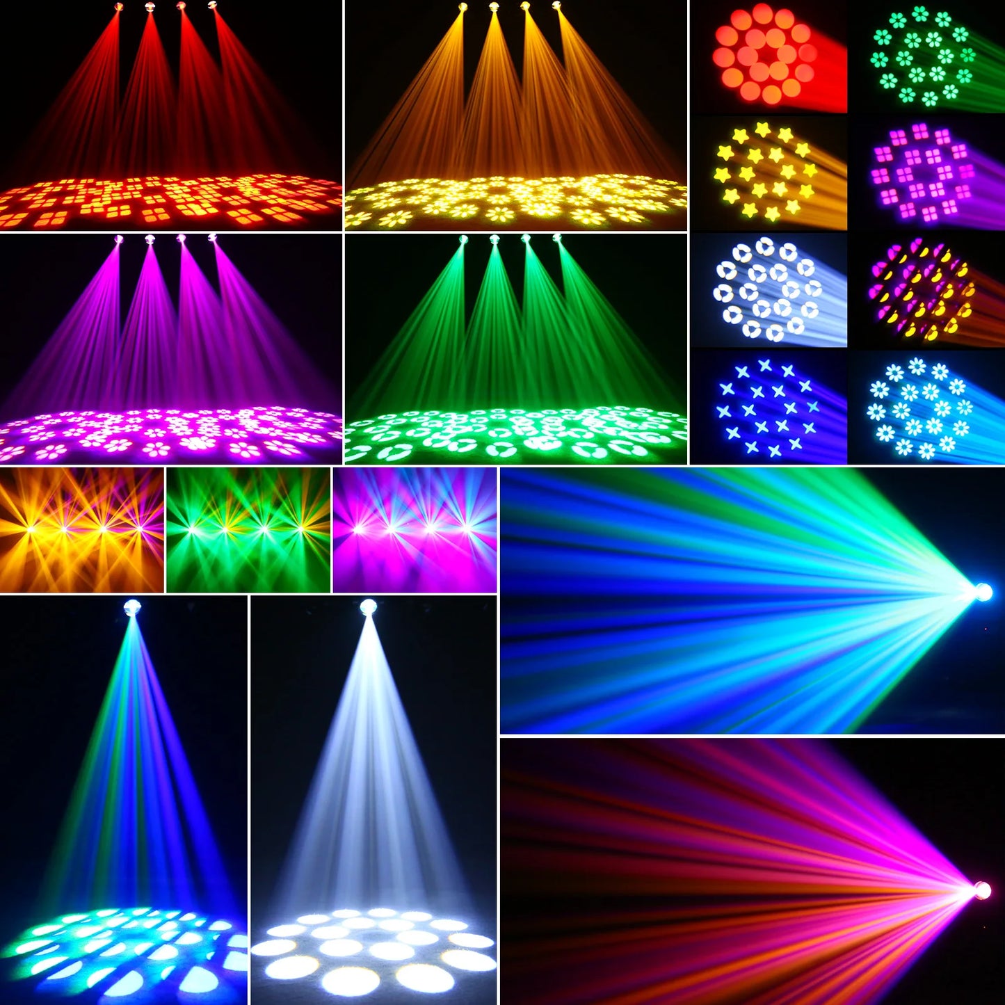 Yiflamefly 150W Beam Moving Head Light 18 Prisms Stage Light DMX512 DJ Lights For DJ Concert Party Weddings Nightclub Dance Hall