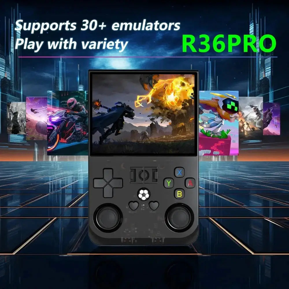 R36S RPO Retro 128G Handheld Game Console Linux System 3.5 Inch IPS Screen Portable Pocket Video Player 64GB 128GB Games