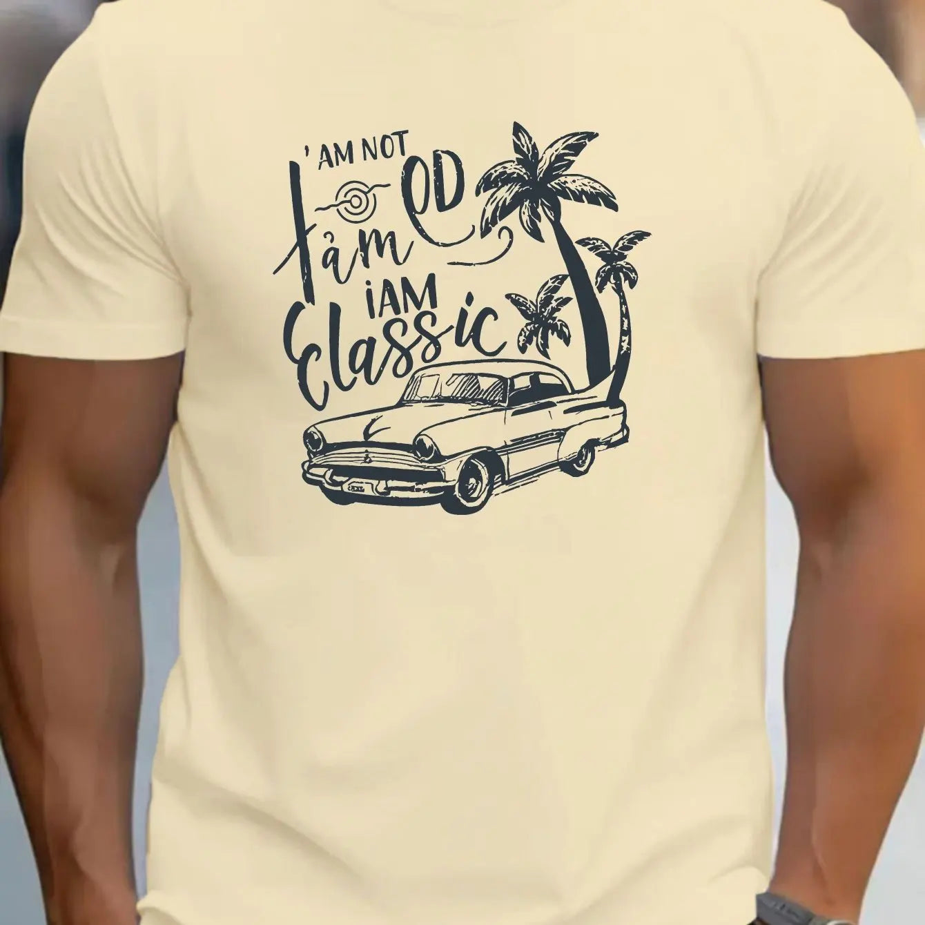 Fashion Print Cotton short-sleeved T-shirt American fashion trendy brand printed bottoming shirt for men and teenagers spring an