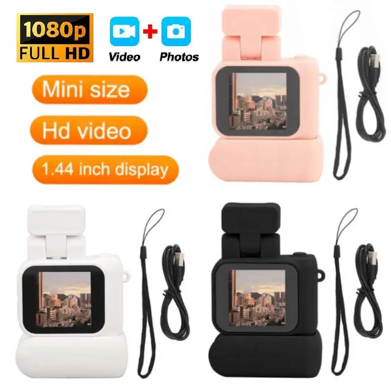 Y4000 Mini Camera with Screen HD 1080p Portable Video Recorder with Flash Light Battery Dock Retro Ultra Student Digital Camera