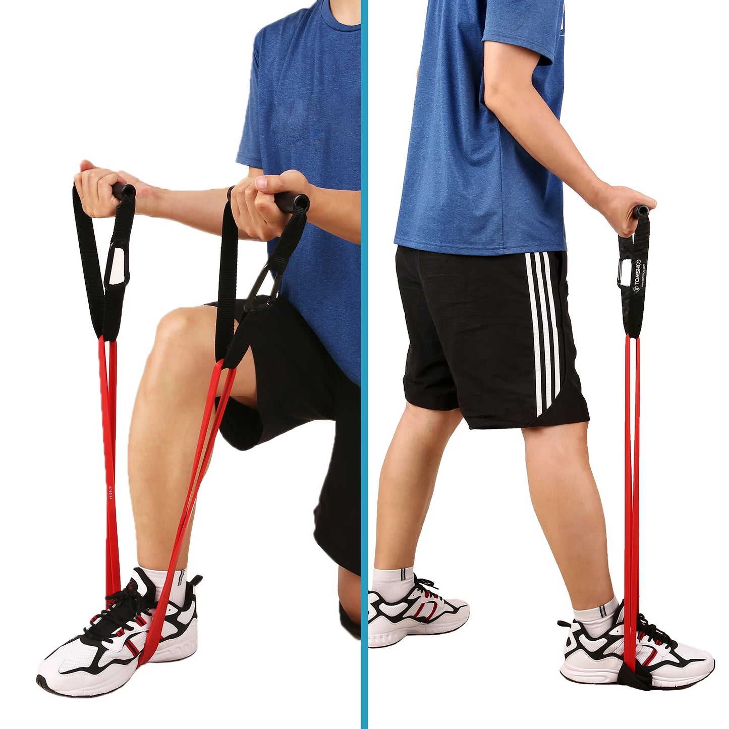 Resistance Powerlifting Bands with Door Anchor Handles