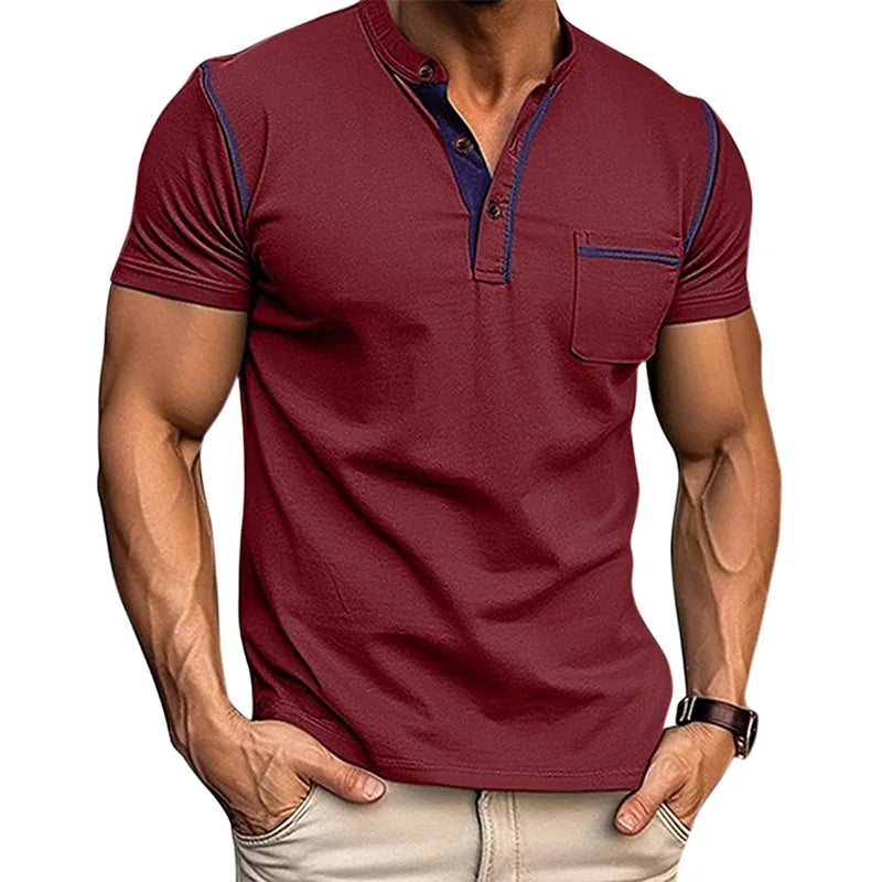 Men s Lightweight V-Neck T-Shirt Breathable  Fit Short Sleeve Casual Tee Soft Comfortable Summer Tops with Pocket