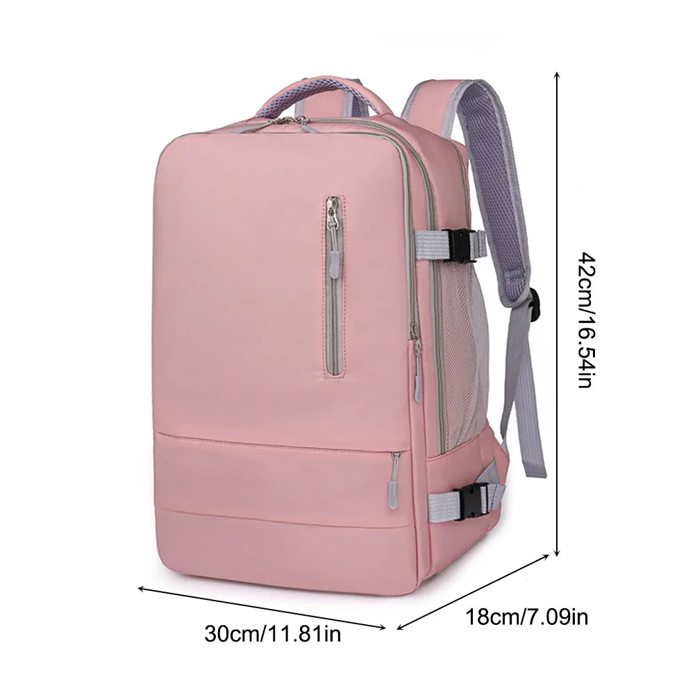 Women Travel Backpack Waterproof Anti-Theft Casual Daypack Bag Luggage Strap USB Charging Port Backpacks Laptop School Bags