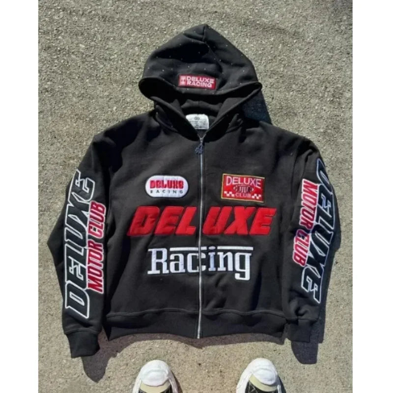 Hip-Hop Letters High-Quality Zipper Hoodies for Men