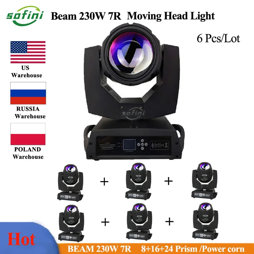 Beam 230 7R Moving Head Beam Sharpy 7R 230W Lyre Beam Light  For DJ Disco Stage Beam light Nightclub Parties Show Flightcase