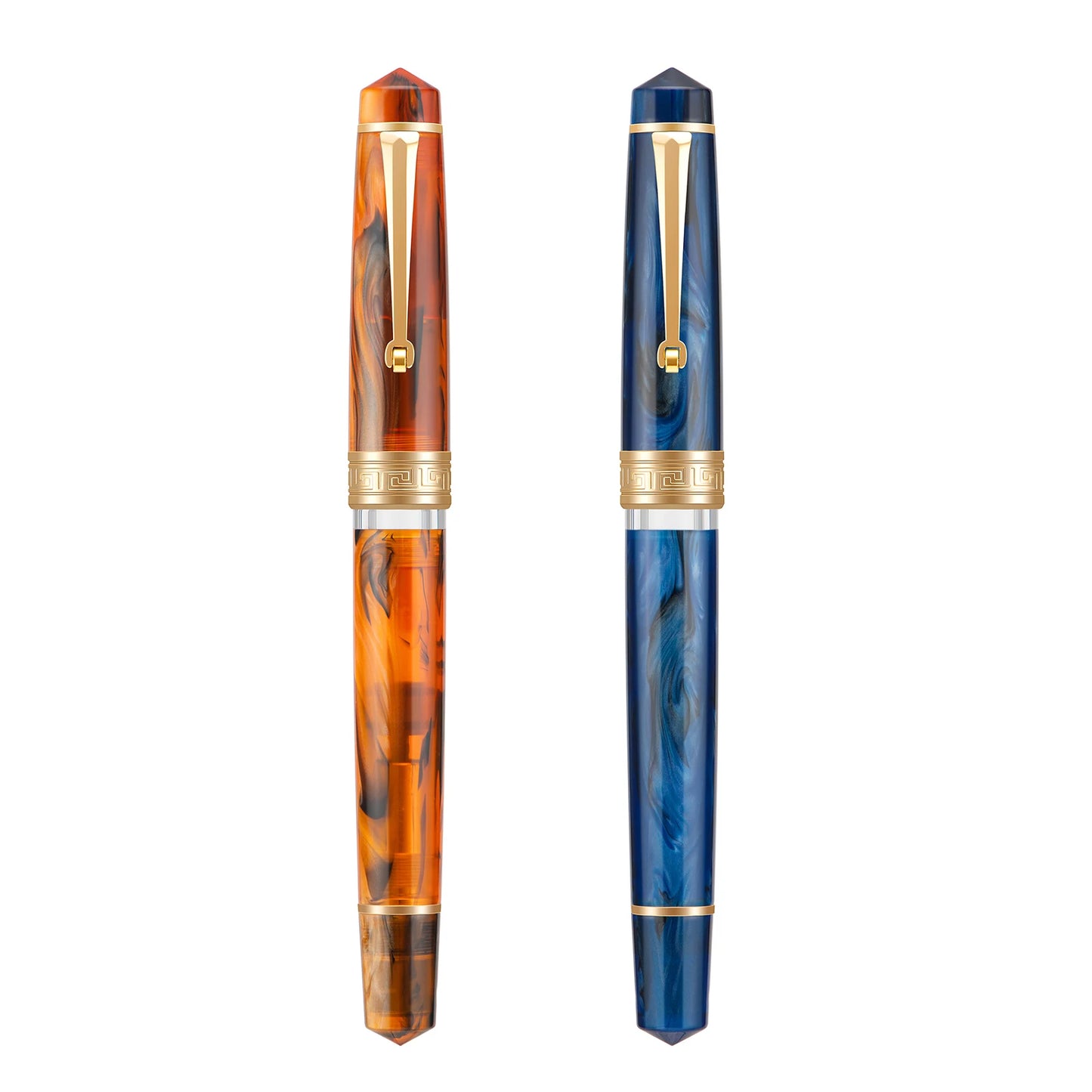 Asvine P20 Galaxy Resin Fountain Pen Piston Filling EF F M Nib Smooth Writing ink pens Office school supplies Gift Pen deep blue