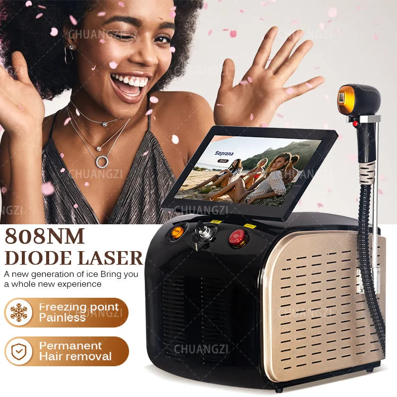 2025 Powerful 3500W Alexandrite Ice Platinum Laser Epilator Professional Diode Laser Machine Permanent Hair Remover for Woman