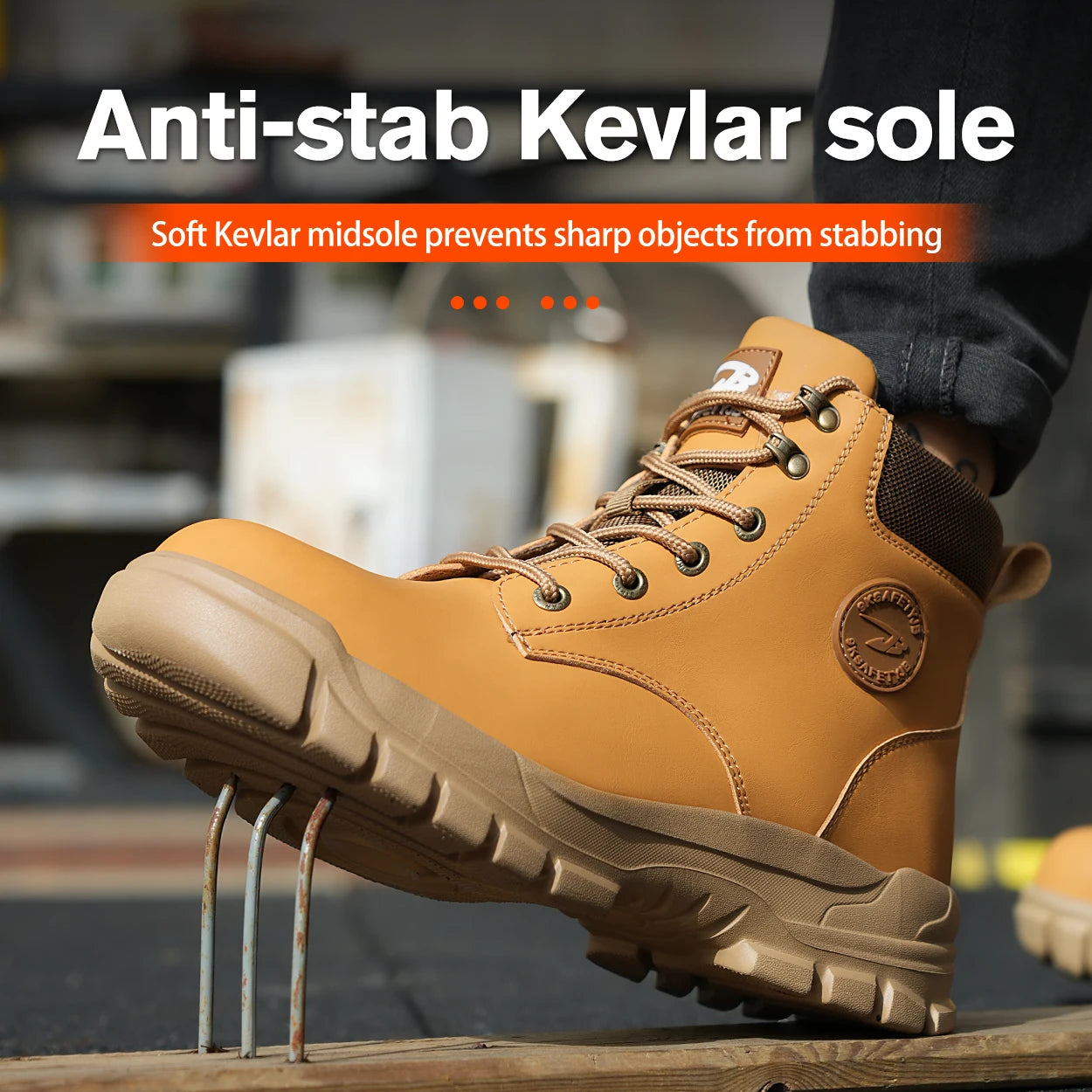 Department Name High Top PU Safety Shoes Anti Puncture