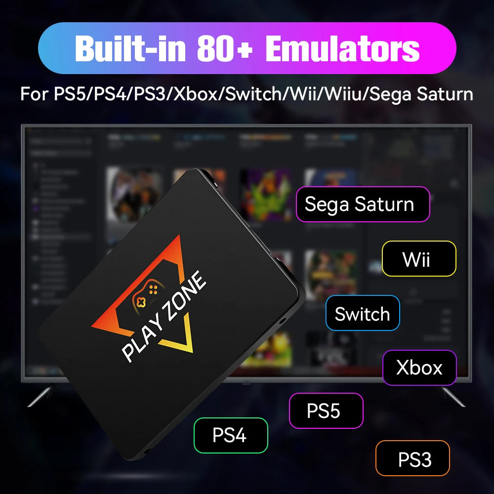 Playzone 1TB SSD Game Consoles For PS5 PS4 Xbox Switch