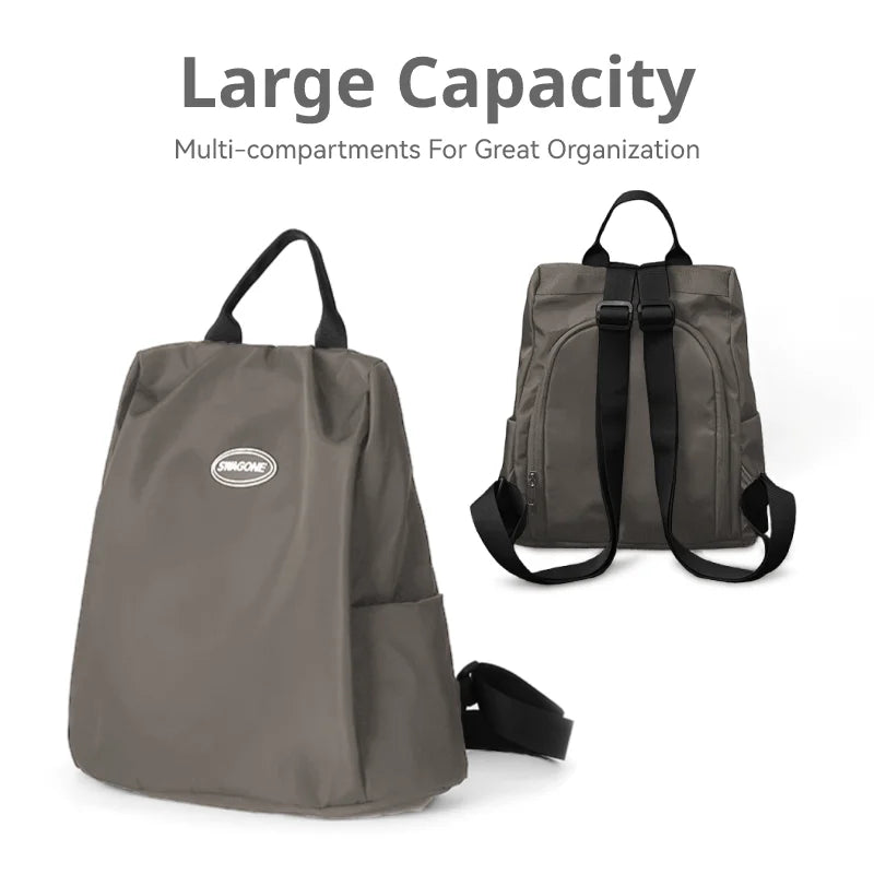 High Quality Solid Anti Theft Backpacks Nylon Fashion SchoolBag Luxury Designer Brand Women's Backpacks Ladies Travel Knapsack