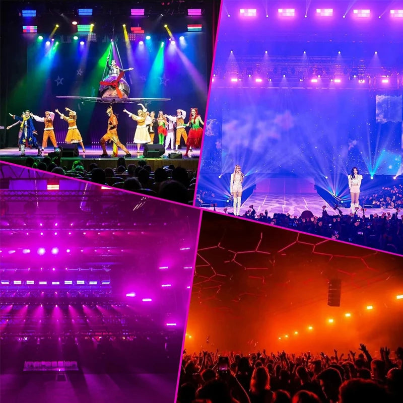 Kinusdjs LED Strobe RGBW LEDs 8+8 Segment Strobe Flash Light Professional DJ Disco Party Club KTV Concert Stage Lighting