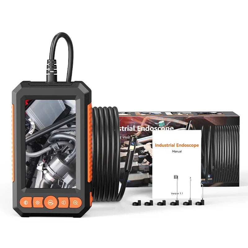 4.3 Inch Single Dual Lens Industrial Endoscope Camera HD1080P Car Inspection Borescope IP67 Waterproof Sewer Camera With 8LEDs Hard