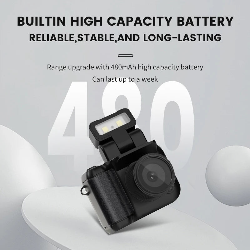 Y4000 Mini Camera with Screen HD 1080p Portable Video Recorder with Flash Light Battery Dock Retro Ultra Student Digital Camera