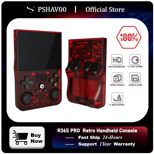 R36S RPO Retro 128G Handheld Game Console Linux System 3.5 Inch IPS Screen Portable Pocket Video Player 64GB 128GB Games