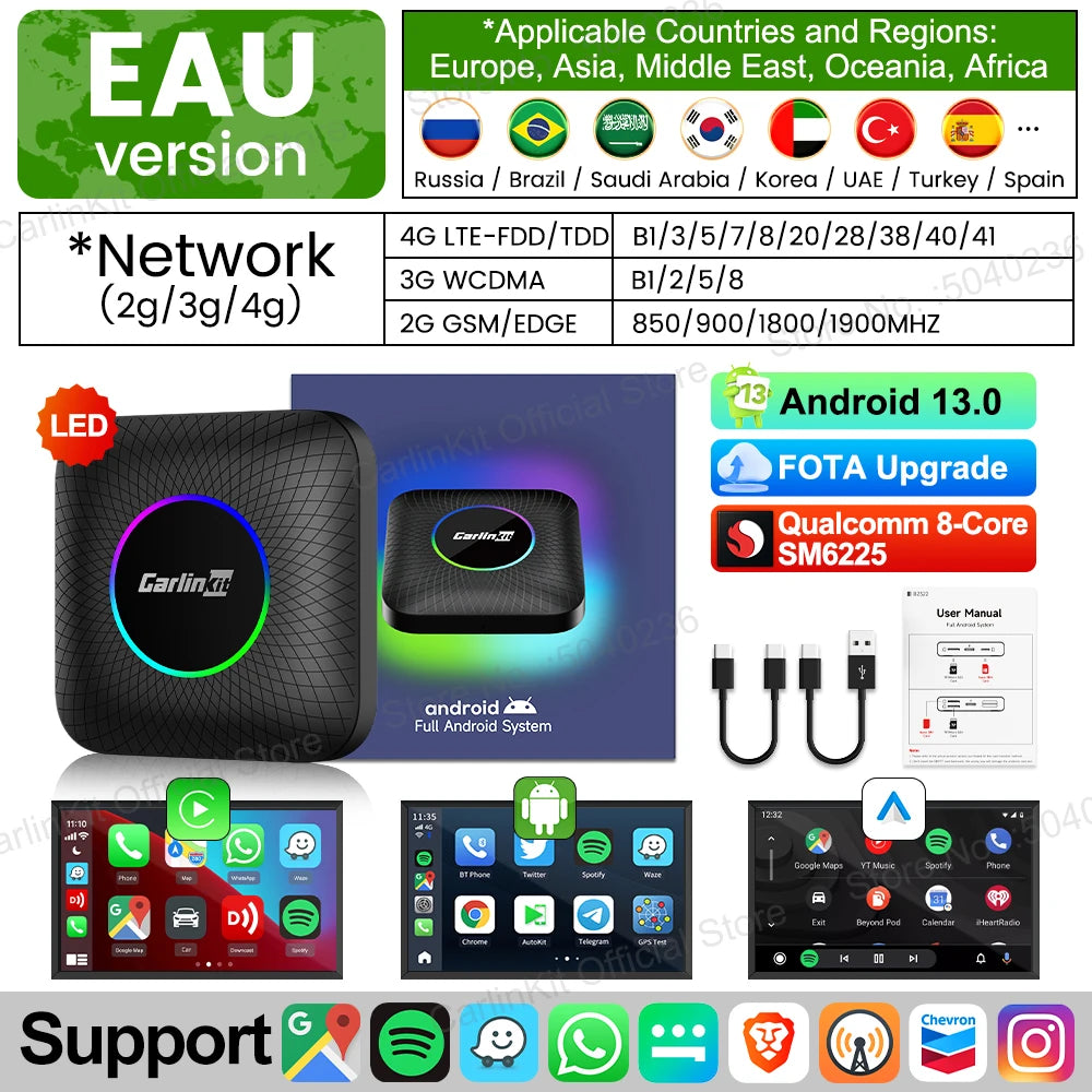 CarlinKit 8G+128G Android 13 CarPlay AI Box Upgrade