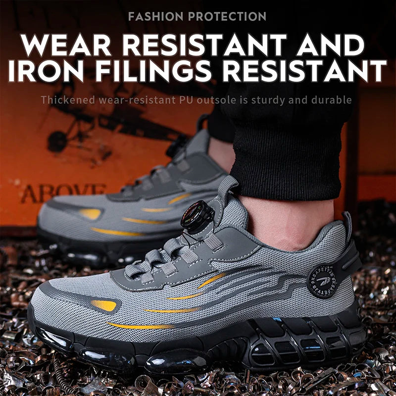 Breathable Lace Free Soft Sole Work Shoes Anti Puncture