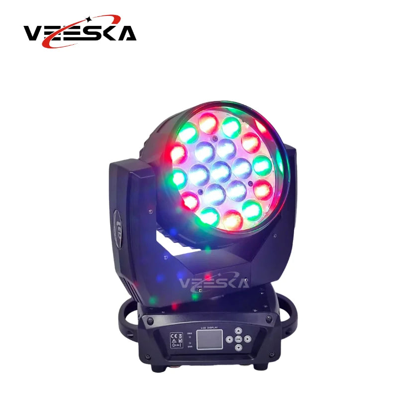 1-10PCS 19X15W Beam Wash Moving Head LED Zoom Lyre Wash Light RGBW Beam Effcect For Dj Light Wedding Party Show flight box