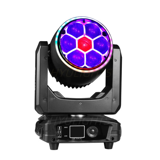 7x40W RGBW 4in1 LED Spotlight Wash/Beam /Zoom,Professional DJ/Bar Lighting Big Bee Eye Moving Head  disco strobe stage lights