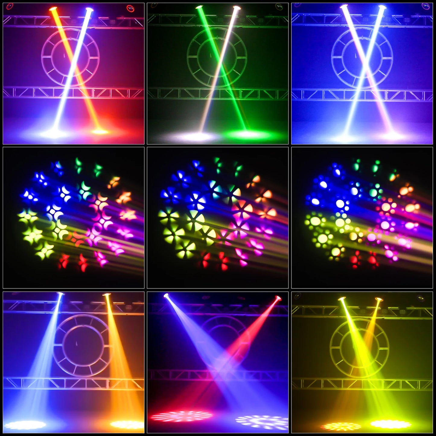 U'King 230W 7R Beam Moving Head Light DMX512 16/20CH Professional Stage Lighting Rainbow Effect Light for DJ Disco Party Club