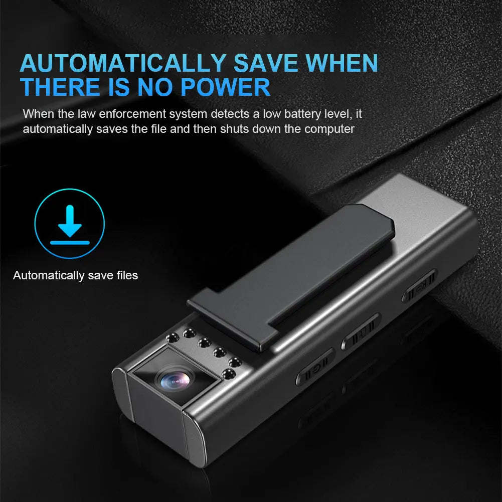 Small Camcorder 1080P HD Portable Law Enforcement Recorder Digital Video Recorder Night Vision 800mAh Support TF 128GB Micro USB