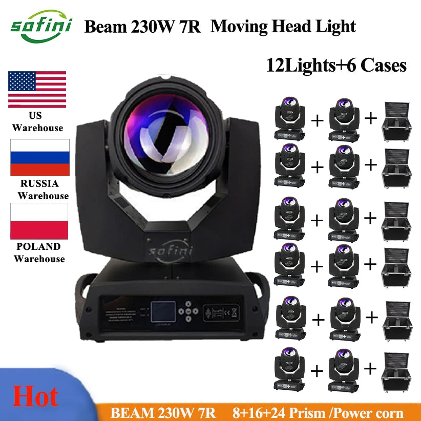 Beam 230 7R Moving Head Beam Sharpy 7R 230W Lyre Beam Light  For DJ Disco Stage Beam light Nightclub Parties Show Flightcase