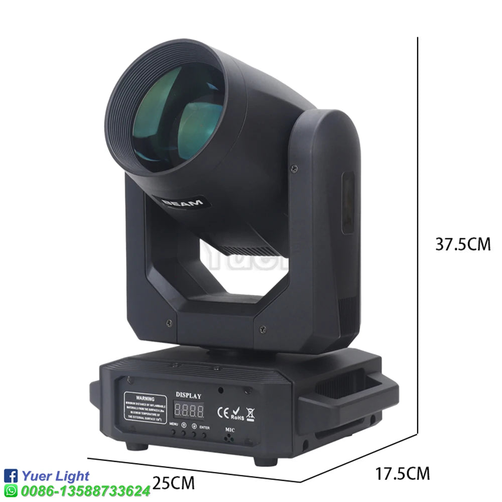 200W Party Moving Head Light LED Beam Spot 3in1 For Disco DJ Club 6+12 prism Christmas professional Party Stage Effect Light
