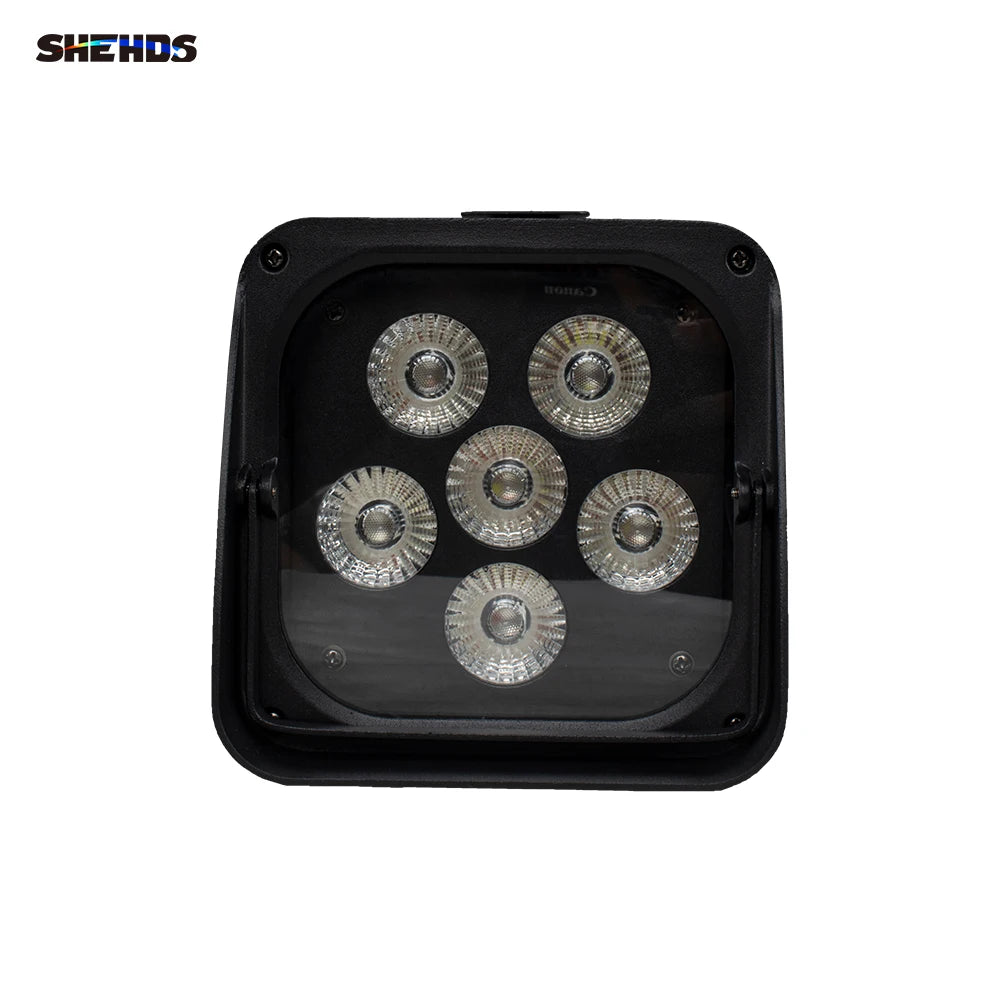 SHEHDS 4pcs 6x18w RGBWAUV LED Battery Par Wireless DMX512 Phone WIFI Wash Wall Light For Party Disco Christmas Lights Audience