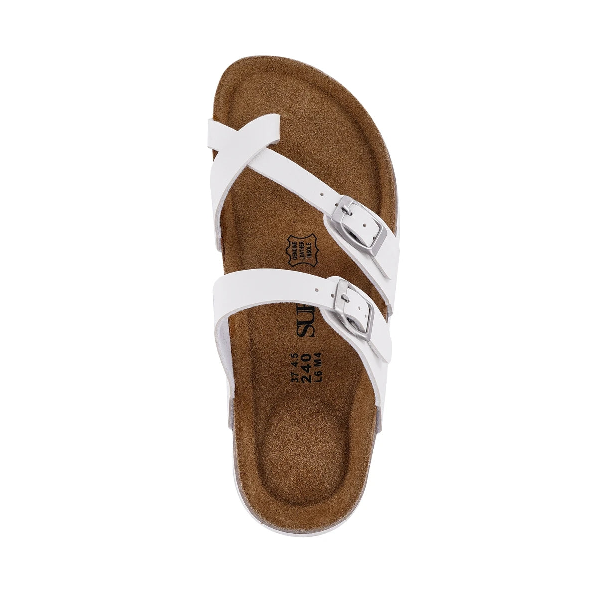 SUFU Hot Sale Sandals Natural Leather Outdoor Beach Buckle Fashion Brand Non-Slip Flip Flops Woman