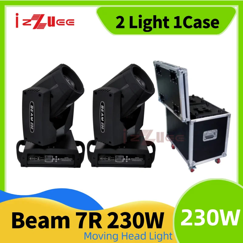 230W 7R Moving Head Light Beam DMX512 Professional Stage Light for DJ Disco Bar Party 24 Prism LED Rainbow Effect Light 