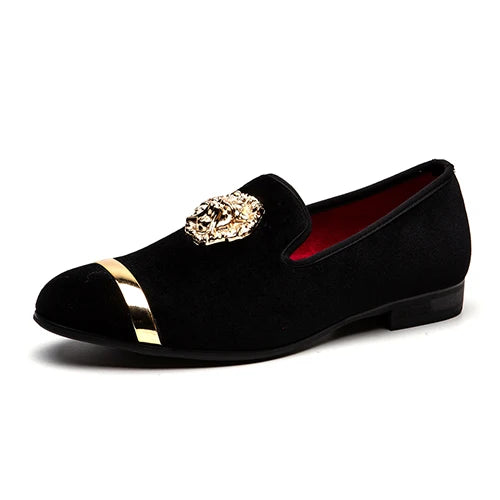Meijiana Velvet Dress Slip On Glitter Loafers For Men