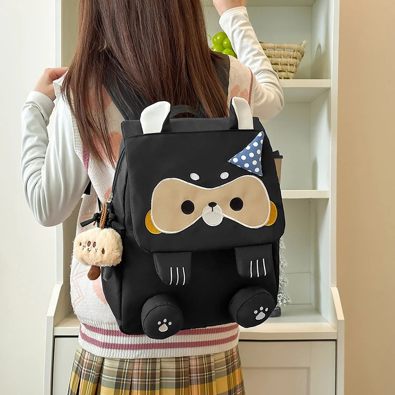 Cartoon Squirrel Backpack Cute Animal School Bag High-Capacity Laptop Bags Kawaii Book Bags Nylon Knapsack Daypack for Travel