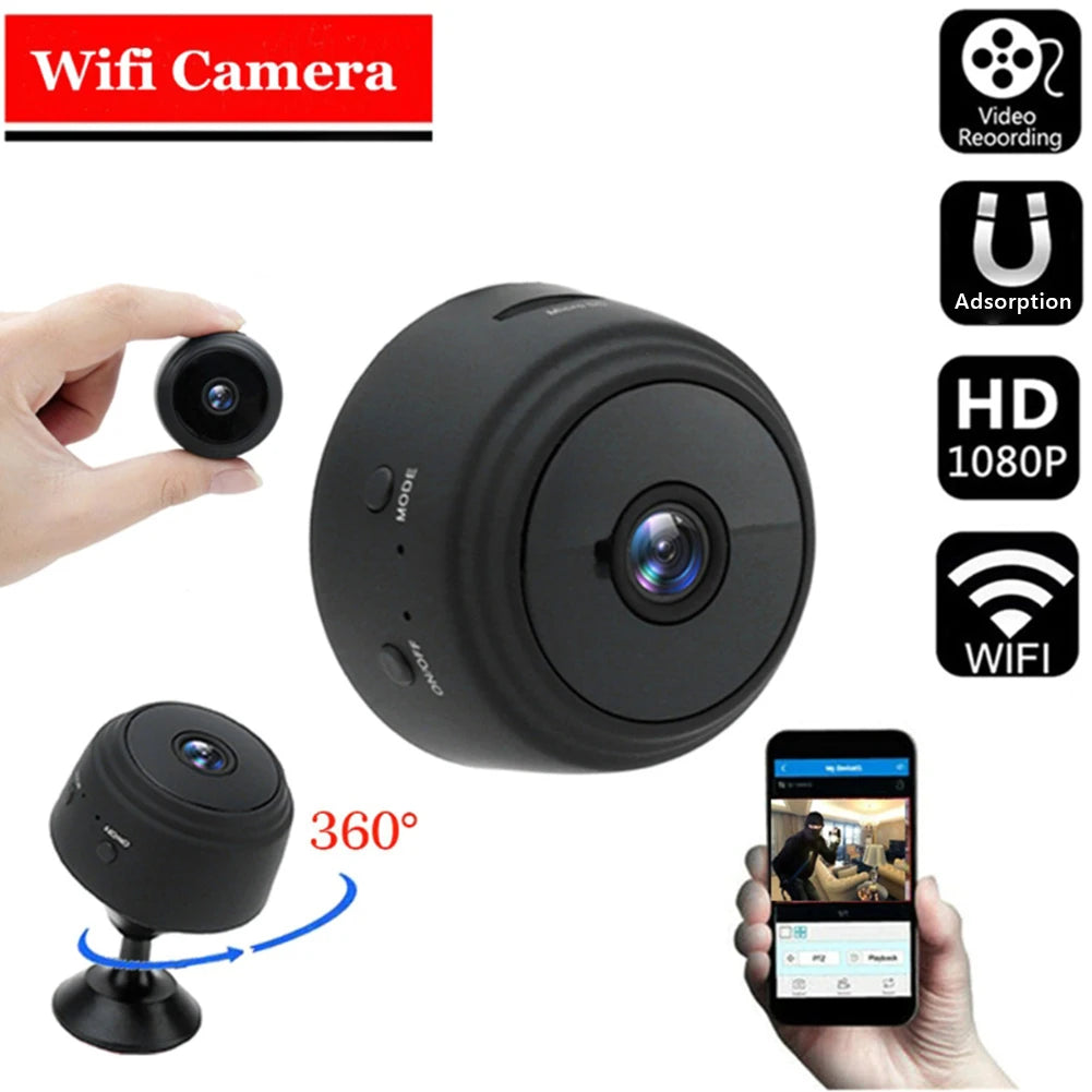 HD 1080P WiFi Camera Monitor Video Surveillance Recorder Detection Device for Home Security Machine Accessory