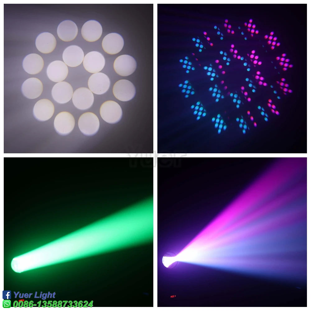 200W Party Moving Head Light LED Beam Spot 3in1 For Disco DJ Club 6+12 prism Christmas professional Party Stage Effect Light