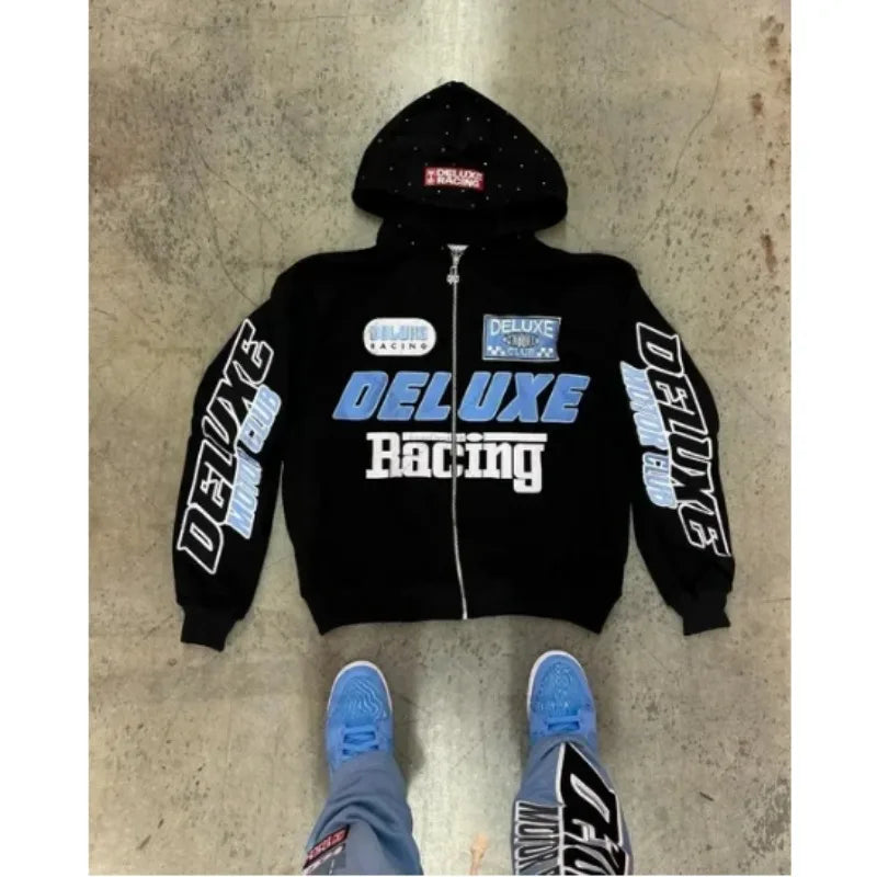 Hip-Hop Letters High-Quality Zipper Hoodies for Men
