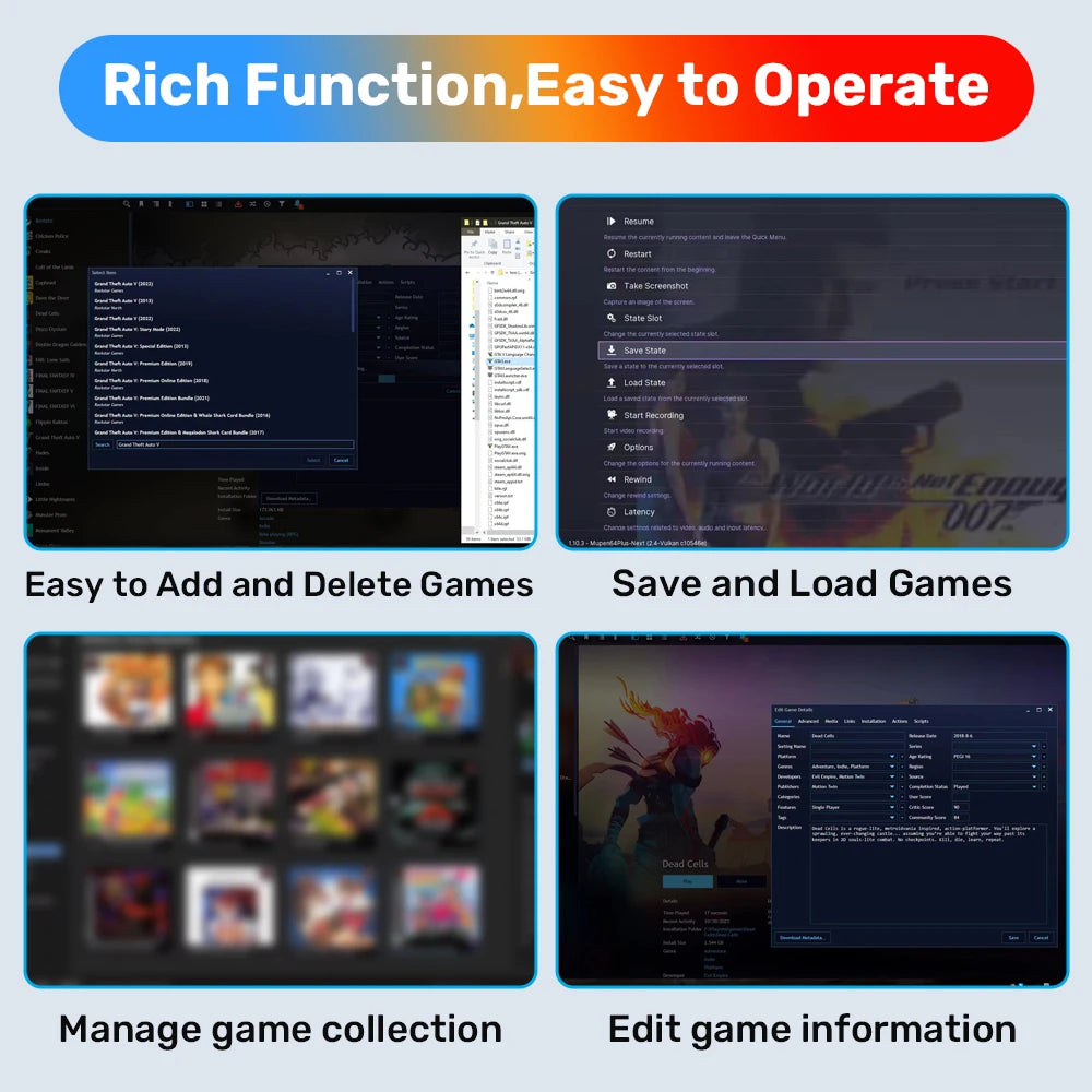 500GB Gaming HDD Retrobat & Launchbox Console with 38200+ Games