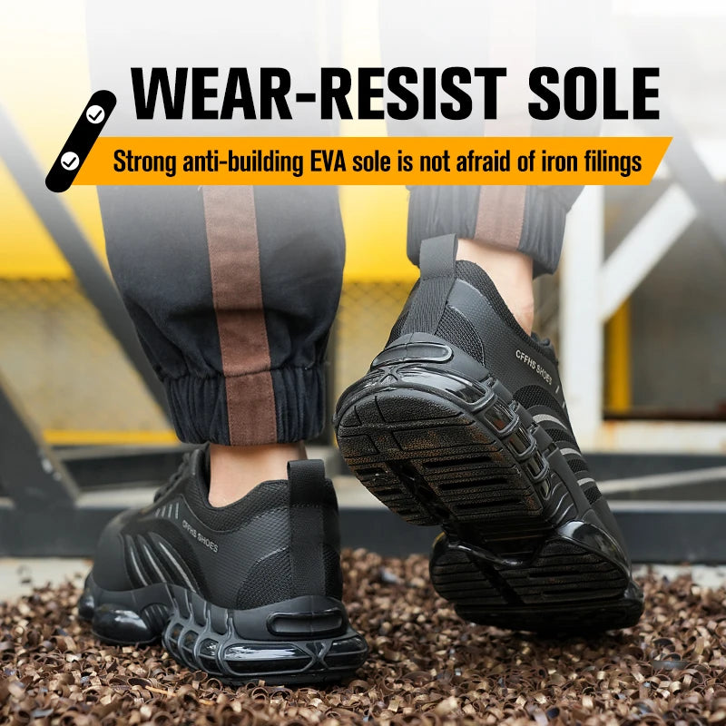 Breathable Lightweight Anti Smash Puncture Safety Shoes