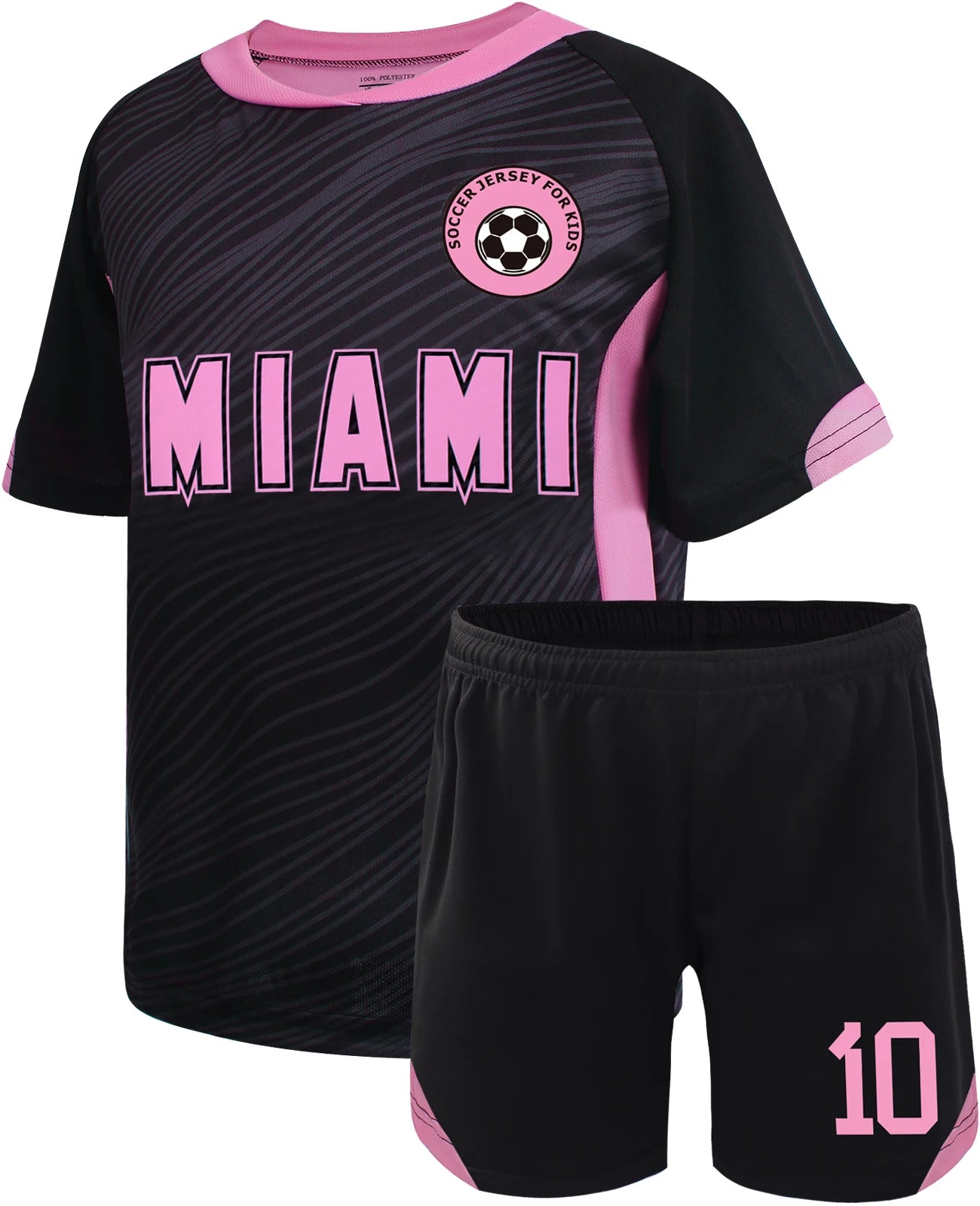 Children's football jersey sports training suit men's and women's 3-piece set loose jersey shorts with stockings