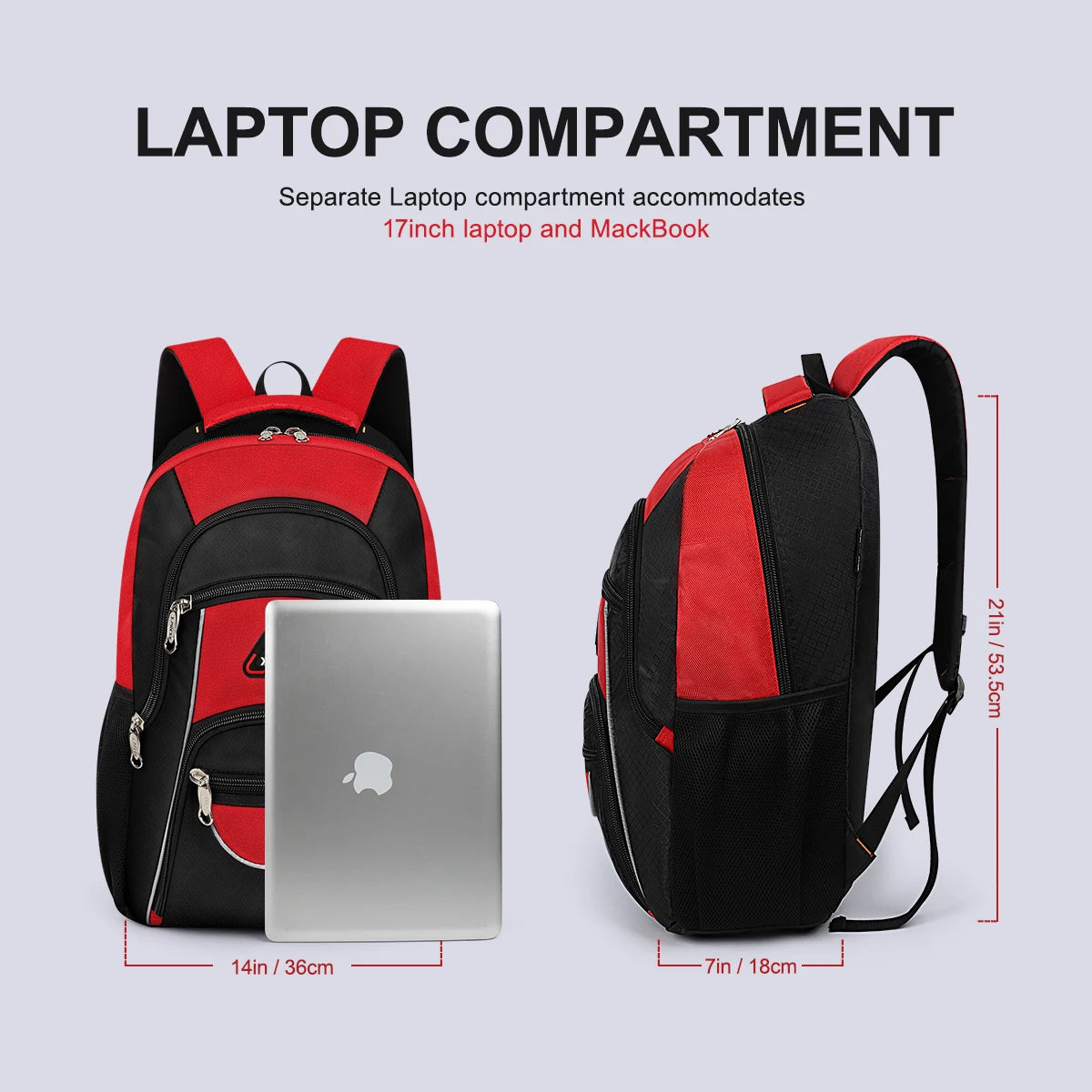 50L Extra Large Backpack Travel,18.4" Laptop Backpack Casual Rucksack For Male Women College School Bags