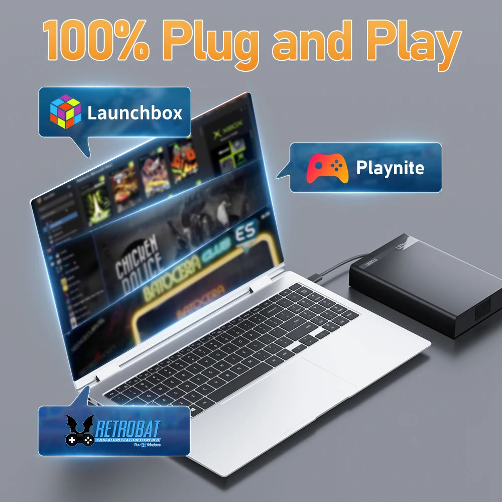 500G Retro Gaming HDD Console with 38200+ Games for XBOX/PS3/PS2/Switch/Wii/WiiU/DC/NES