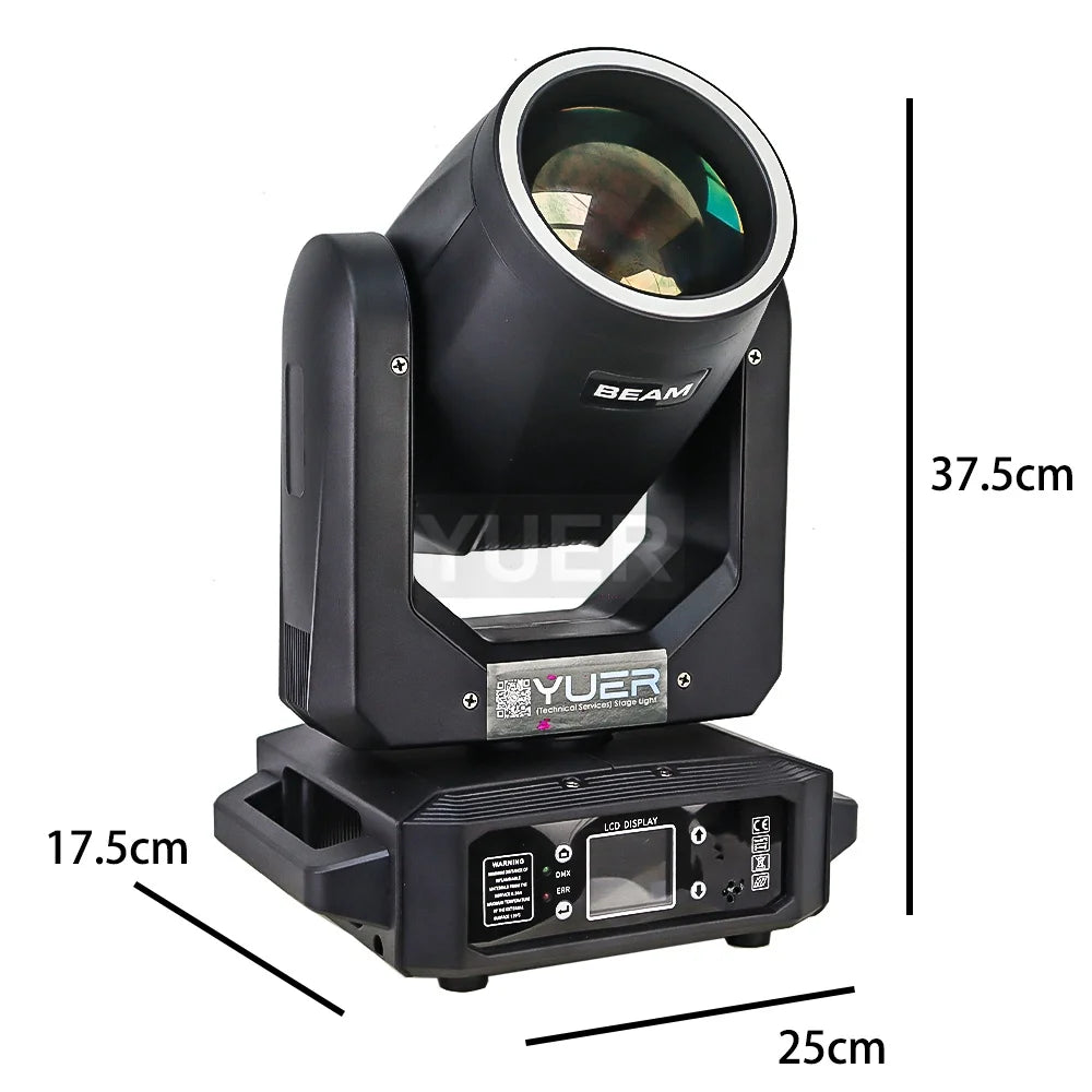 4Pcs 200W LED With Ring Beam Spot Moving Head Light With 18 Rotating Prism Rainbow Effect DMX512 Disco Party CLub Stage Lights