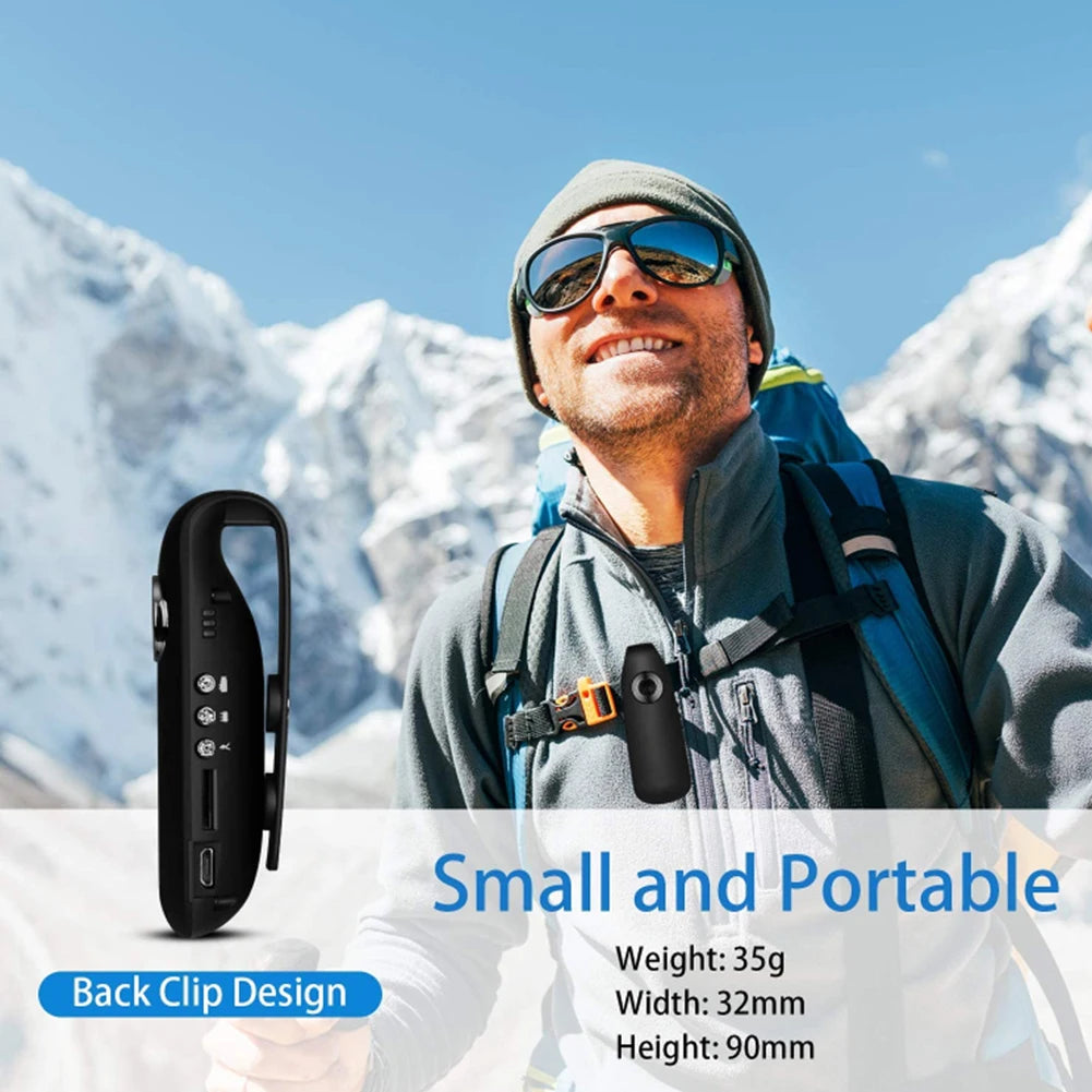 Cycling Video Recorder Motion Activate Mini Camera 1080P Full HD Police Body Camera High Speed Portable Law Enforcement Recorder