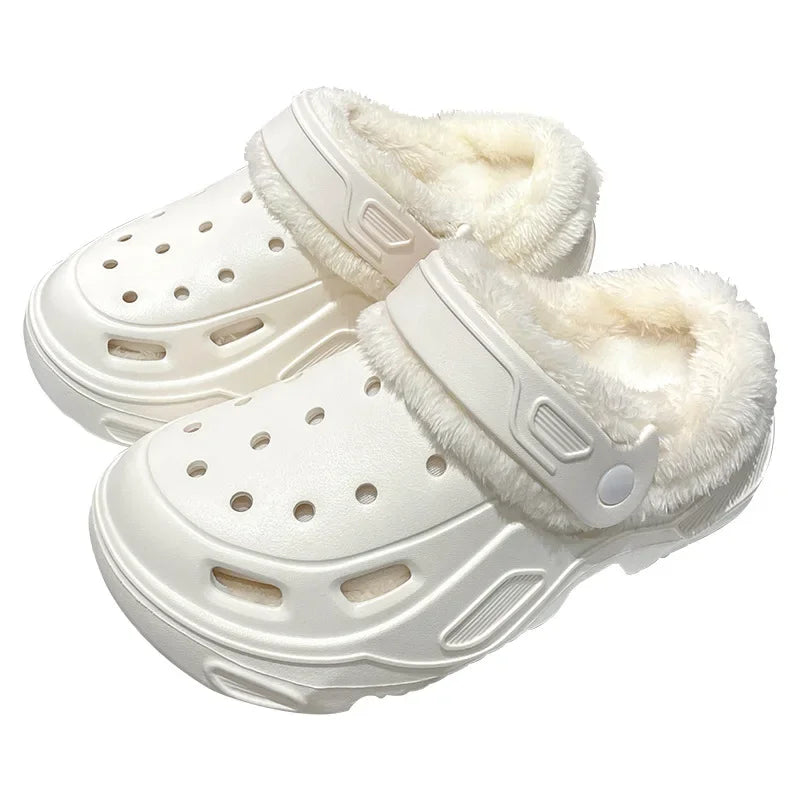 Women's winter slippers with plush cotton soft indoor non-slip shoes flat shoes family bedroom EVA slippers women's shoes