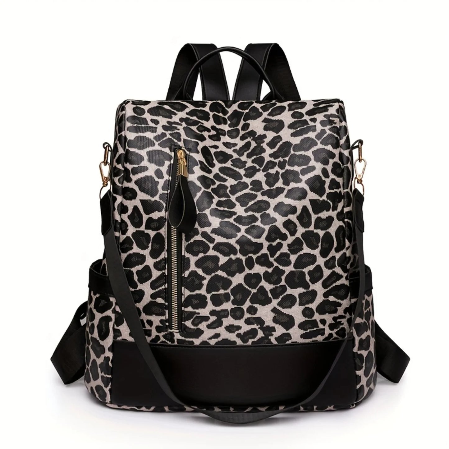 Leopard Print Anti-theft Travel Backpack Purse for School Work Travel