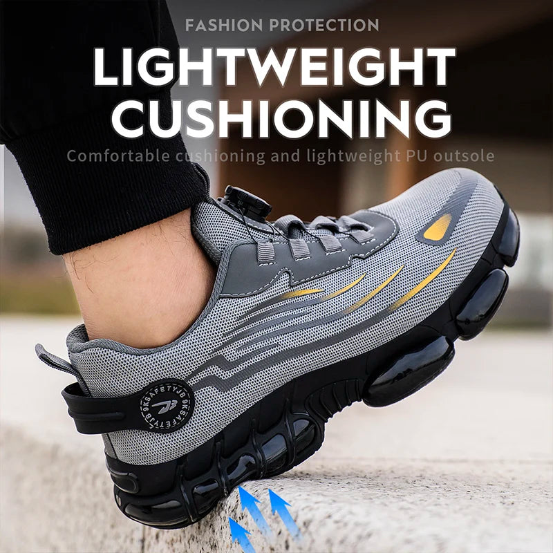 Breathable Lace Free Soft Sole Work Shoes Anti Puncture
